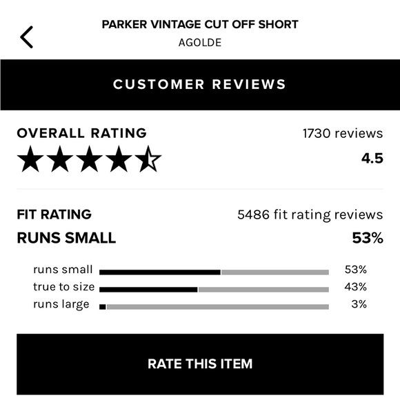 AGOLDE Parker Vintage Cut Off Short Size 26 - Picture 9 of 9